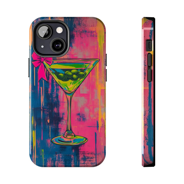 Neon Martini Pop Art Tough Phone Case Printify