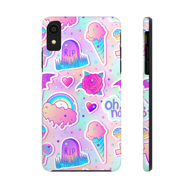 Pastel Goth Kawaii Graveyard Tough Phone Case LavenderCeleste
