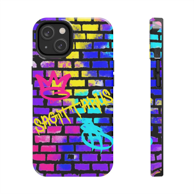 Sagittarius Graffiti Wall Zodiac Tough Phone Case LavenderCeleste
