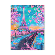 Pink Paris Eiffel Tower Dreamy Matte Canvas Art LavenderCeleste