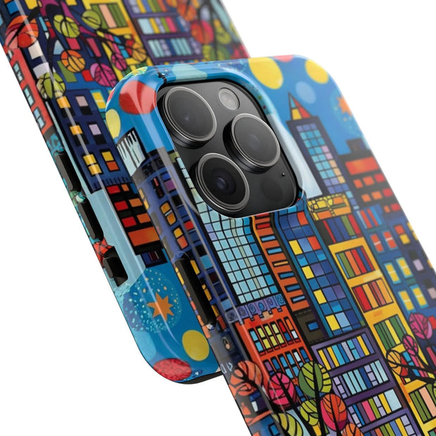 Upper Eastside NYC Pop Art Tough Phone Case LavenderCeleste