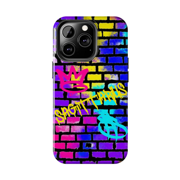 Sagittarius Graffiti Wall Zodiac Tough Phone Case LavenderCeleste