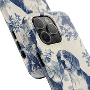 Blue Toile Beagle Country Scenic Tough Phone Case LavenderCeleste