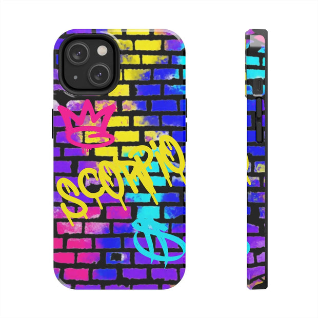Scorpio Graffiti Wall Zodiac Tough Phone Case LavenderCeleste