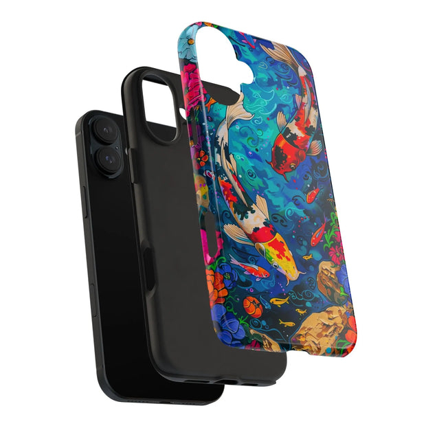 Vibrant Koi Pond Pop Art Tough Phone Case