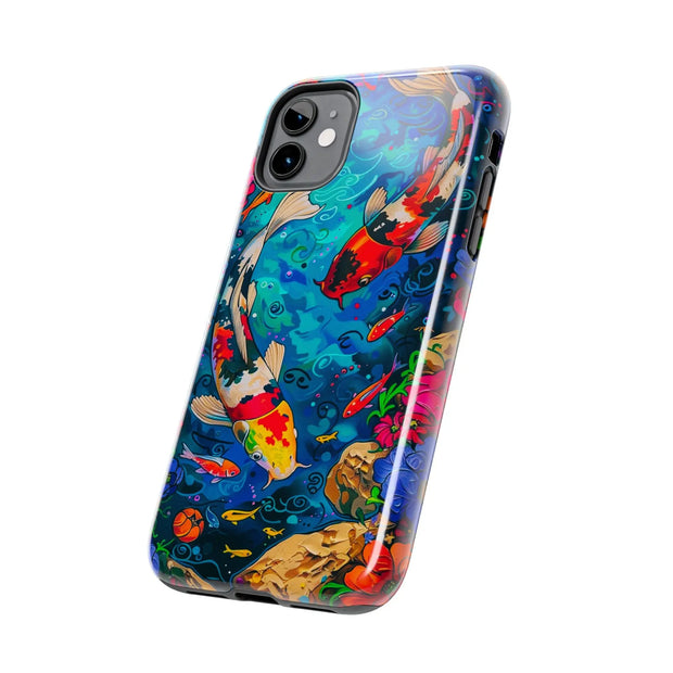 Vibrant Koi Pond Pop Art Tough Phone Case