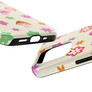 Retro Mushroom Flower Power Tough Phone Case LavenderCeleste