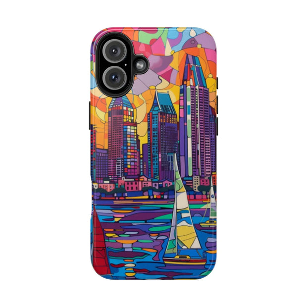 San Diego Skyline Pop Art Tough Phone Case LavenderCeleste