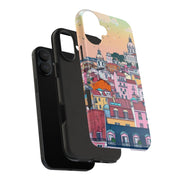 Lisbon Portugal Tough Phone Case – Pastel City Skyline Aesthetic