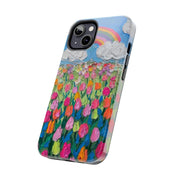 Rainbow Tulip Field Tough Phone Case LavenderCeleste