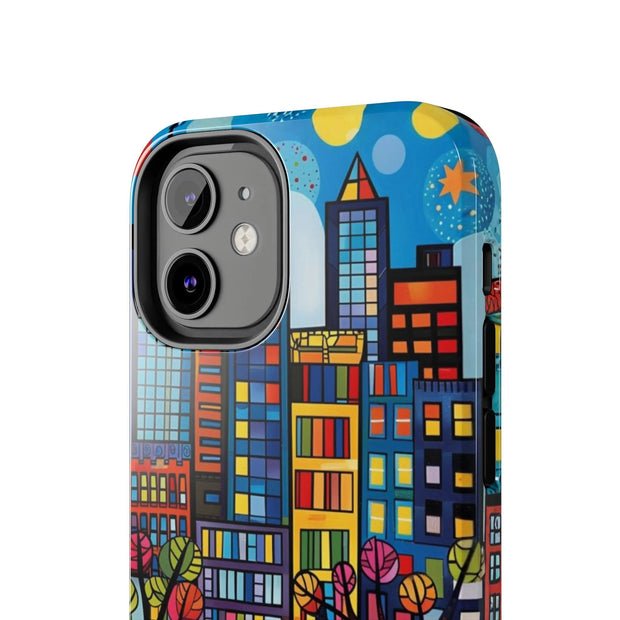 Upper Eastside NYC Pop Art Tough Phone Case LavenderCeleste