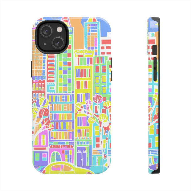 Upper East Side Pastel City Tough Phone Case LavenderCeleste