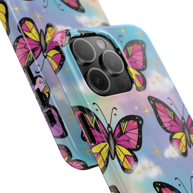 Retro Pop Art Butterfly Sky Tough Phone Case