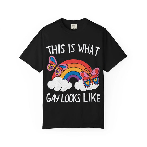 This Is What Gay Looks Like Rainbow Pride Comfort Colors Tee LavenderCeleste