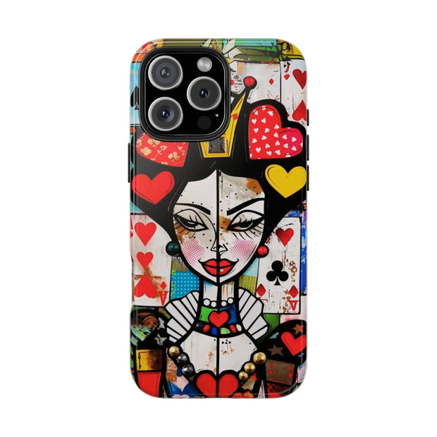 Queen of Hearts Pop Art Tough Phone Case LavenderCeleste