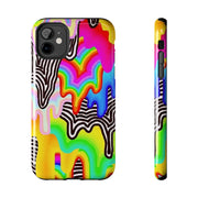 Psychedelic Rainbow Drip Tough Phone Case LavenderCeleste