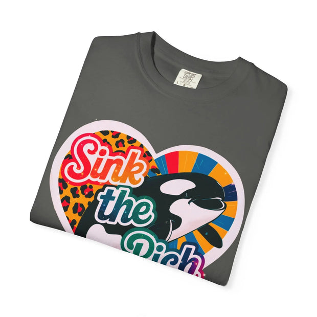 Sink the Rich Retro Orca Activist Comfort Colors Tee LavenderCeleste