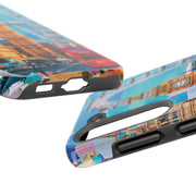London Big Ben Collage Tough Phone Case – Vibrant City Pop Art Design