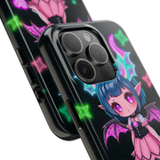 Kawaii Gothic Succubus Neon Heart Tough Phone Case