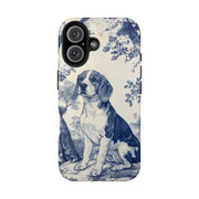 Blue Toile Beagle Country Scenic Tough Phone Case LavenderCeleste