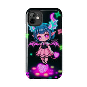 Kawaii Gothic Succubus Neon Heart Tough Phone Case