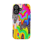 Psychedelic Rainbow Drip Tough Phone Case LavenderCeleste