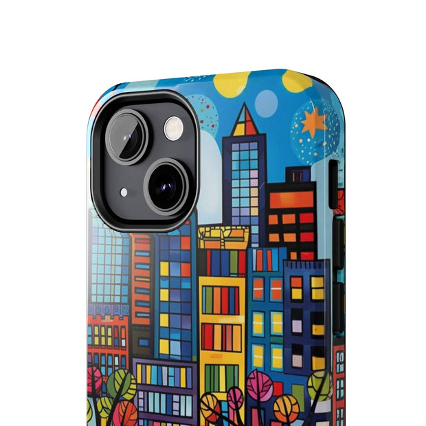 Upper Eastside NYC Pop Art Tough Phone Case LavenderCeleste