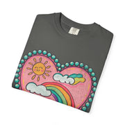 Silently Screaming Pastel Rainbow Comfort Colors Tee LavenderCeleste