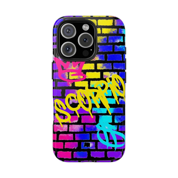 Scorpio Graffiti Wall Zodiac Tough Phone Case LavenderCeleste