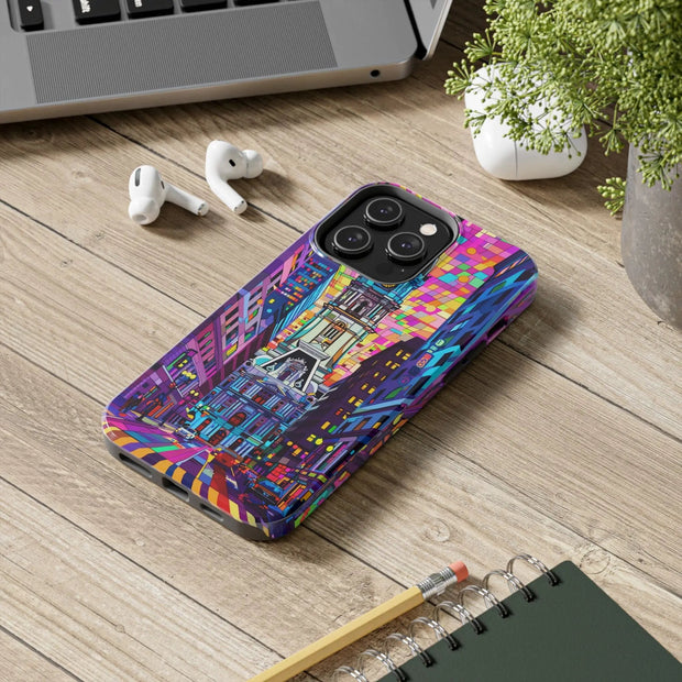 Philadelphia Pop Art Skyline Tough Phone Case LavenderCeleste