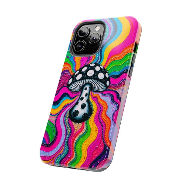 Psychedelic Rainbow Mushroom Art – Trippy Tough Case Printify