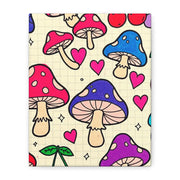 Kawaii Mushroom Cherry Flower Matte Canvas Print LavenderCeleste