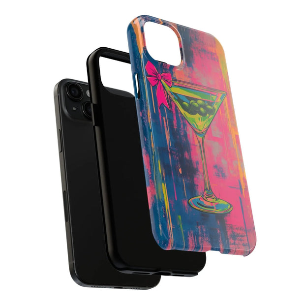 Neon Martini Pop Art Tough Phone Case Printify