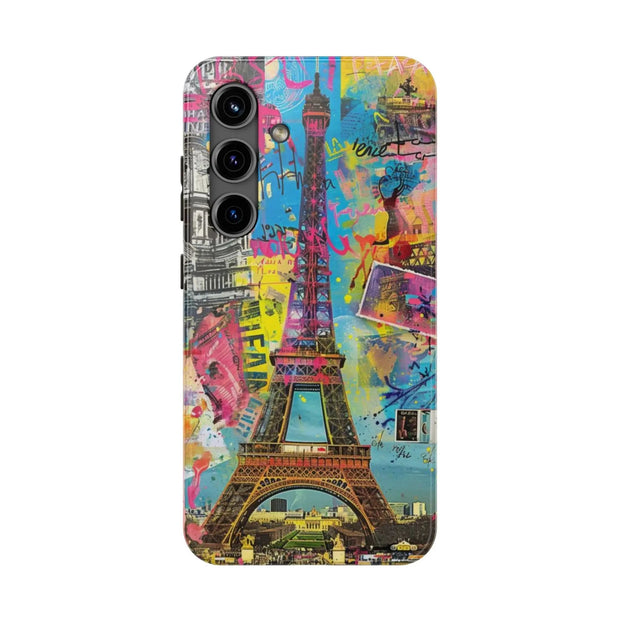 Paris Street Art Collage Tough Phone Case LavenderCeleste