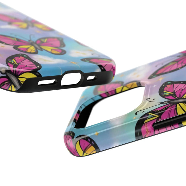 Retro Pop Art Butterfly Sky Tough Phone Case