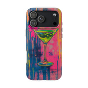 Neon Martini Pop Art Tough Phone Case Printify