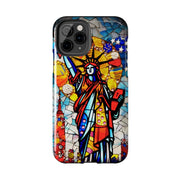 Statue of Liberty Mosaic Art Tough Phone Case LavenderCeleste