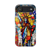 Statue of Liberty Mosaic Art Tough Phone Case LavenderCeleste