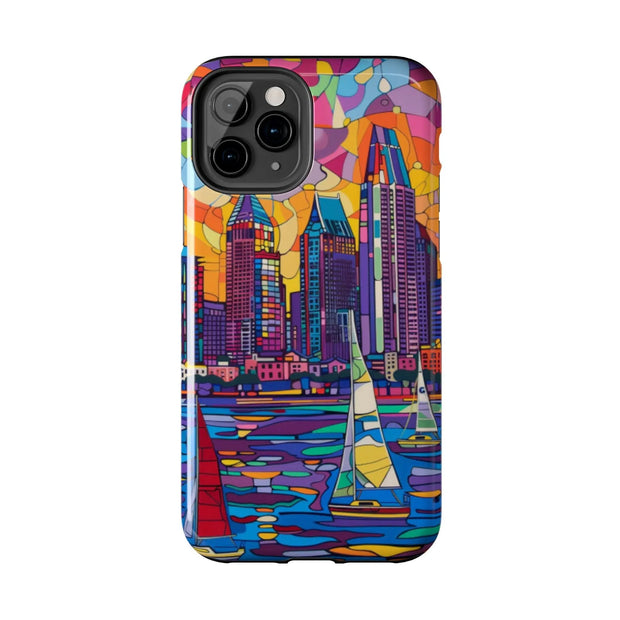 San Diego Skyline Pop Art Tough Phone Case LavenderCeleste