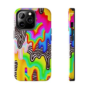 Psychedelic Rainbow Drip Tough Phone Case LavenderCeleste