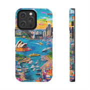 Sydney Collage Skyline Art Tough Phone Case LavenderCeleste