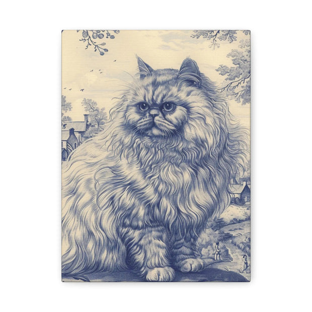 Persian Cat Canvas by Jouy Matte Canvas Art LavenderCeleste
