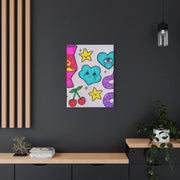 Kawaii Lava Lamp Sad Cloud Snake Matte Canvas Print LavenderCeleste
