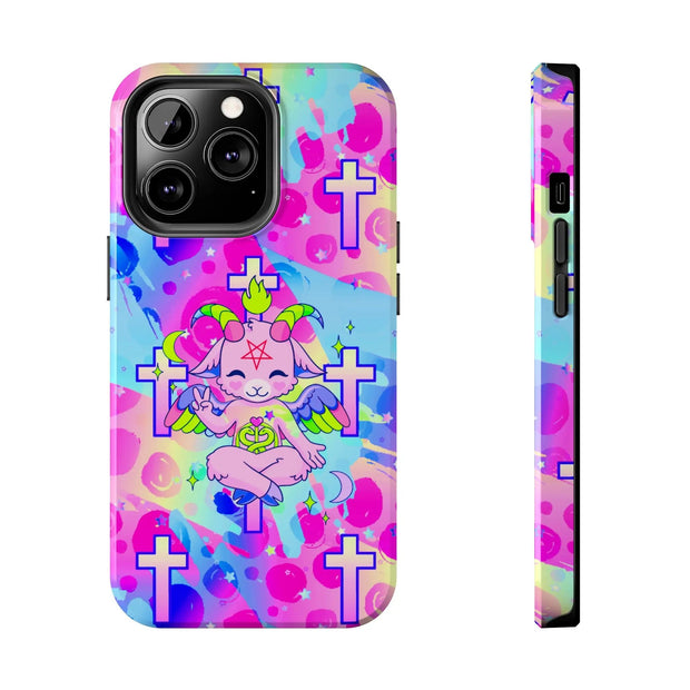 Pastel Goth Kawaii Baphomet Tough Phone Case LavenderCeleste