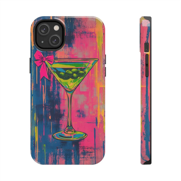 Neon Martini Pop Art Tough Phone Case Printify
