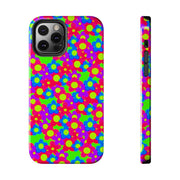 Retro Kawaii Bright Floral Pattern Tough Phone Case
