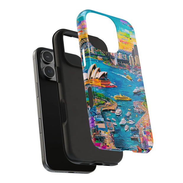Sydney Collage Skyline Art Tough Phone Case LavenderCeleste