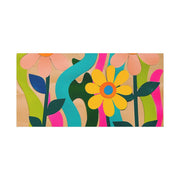Groovy Paper Cut Flower Matte Canvas Art Printify