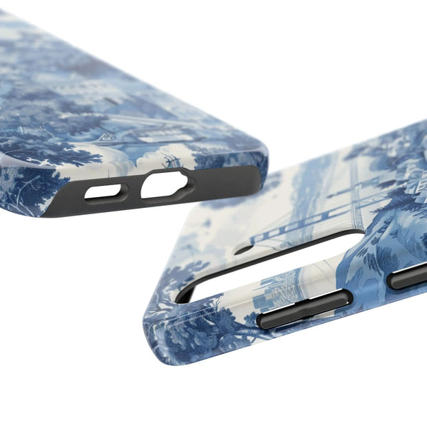 San Francisco Toile de Jouy Scenic Tough Phone Case LavenderCeleste