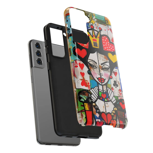 Queen of Hearts Pop Art Tough Phone Case LavenderCeleste